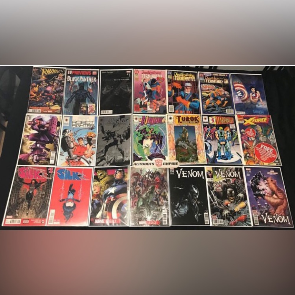 Vtg Marvel DC Valiant 21 Comics Lot Venom Silk 1 2 Xforce Xmen Turok Avengers NM